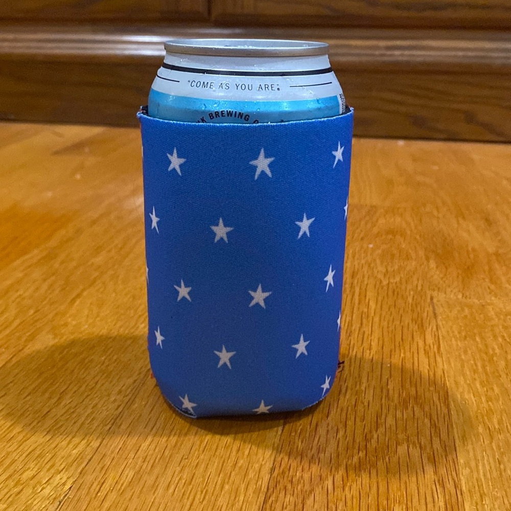 Blue and Stars standard can koozie